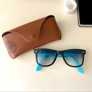 RAY BAN dual tone blue and black wayfarers.